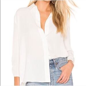 BB Dakota White Button Down Top